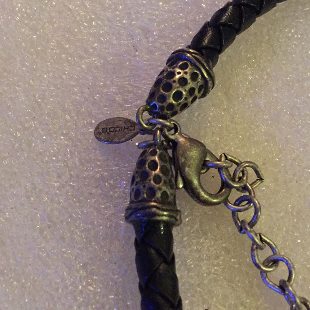 Chico’s leather necklace chocker - Picture 3 of 3
